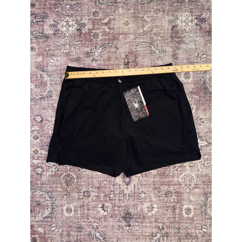 Spyder Active Mens Black Performance Shorts SPM550A Quick Dry Stretch Large NWT - Picture 7 of 10
